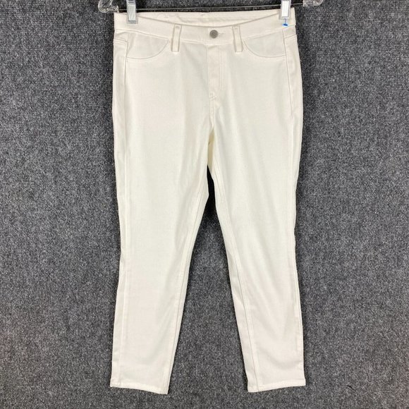 Uniqlo Jeans Women's Medium Jegging Pull On Stretch White M - Picture 1 of 8